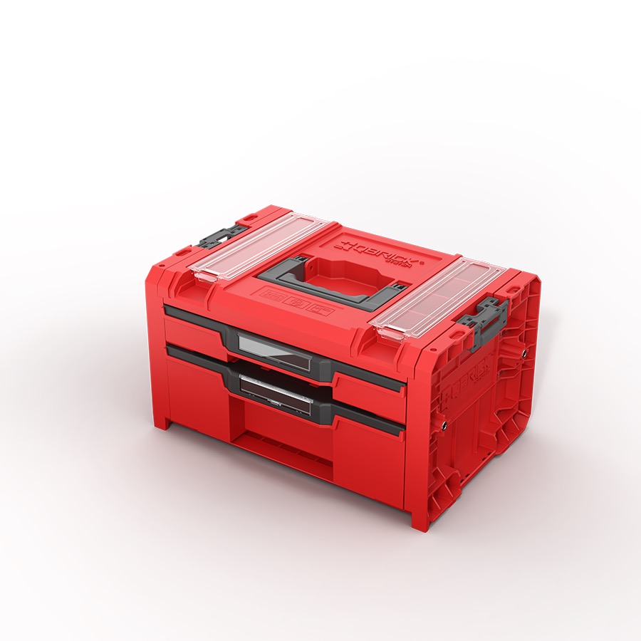 Qbrick System PRO Drawer 2 Toolbox 2.0 Profi Expert Red Ultra HD Custom